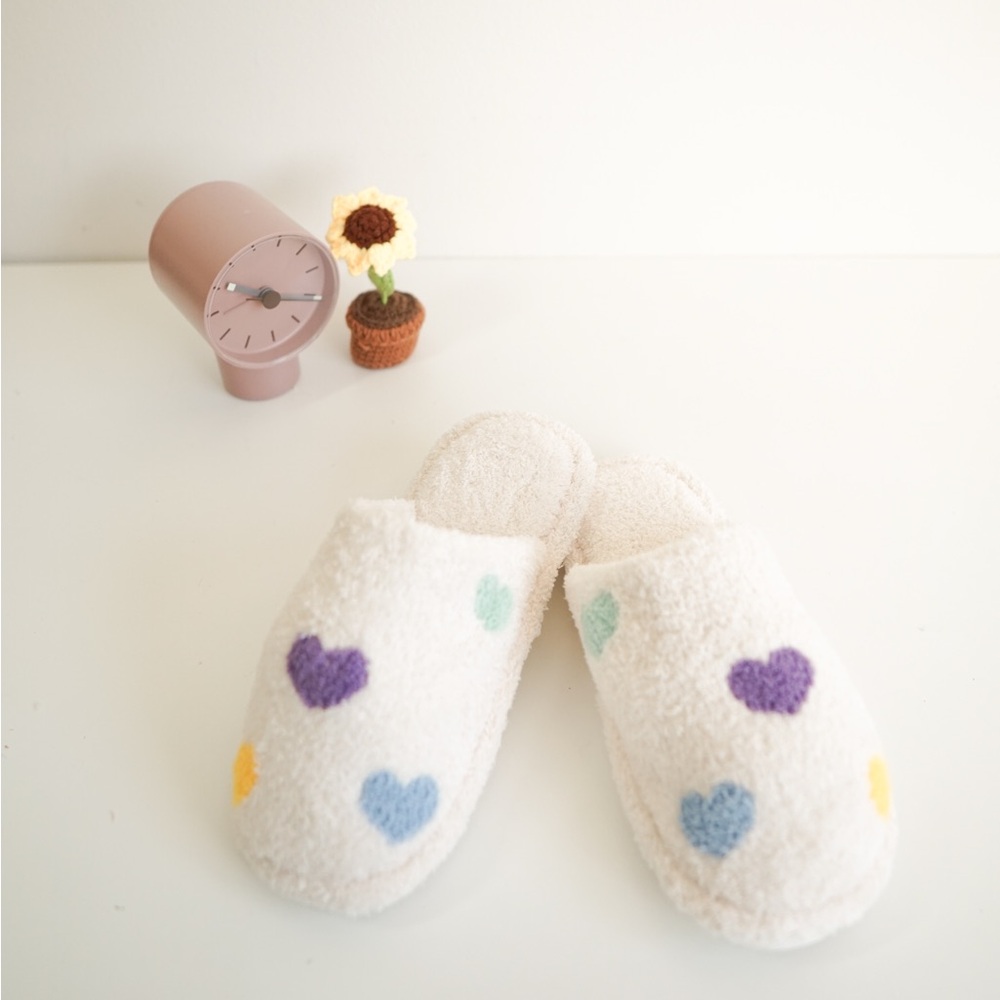 Cozy Heart Pattern House  Slippers